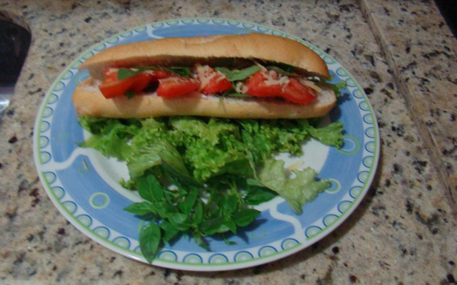 Sanduíche vegetariano (ovolactovegetariano)