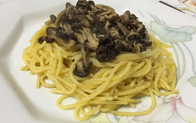 Macarrão com shimeji