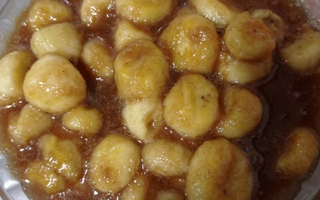 Doce de banana em calda