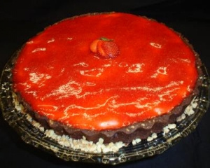 Torta de chocolate e morango