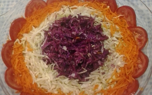 Salada de repolho colorida