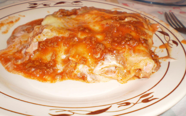 Lasanha com 2 molhos