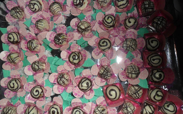 Trufas de chocolate branco