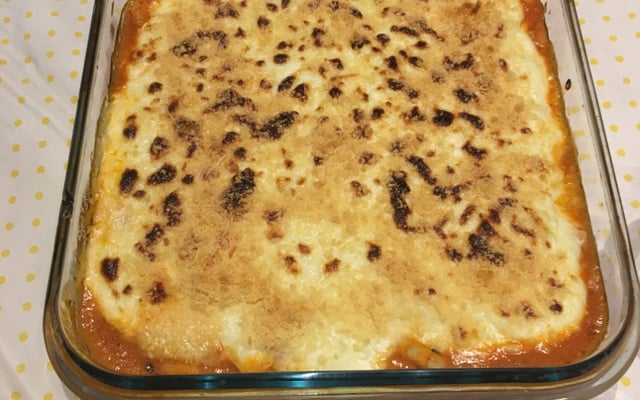 Camarão com catupiry dissolvido