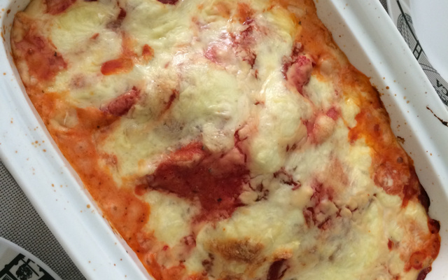 Panqueca de beterraba e frango