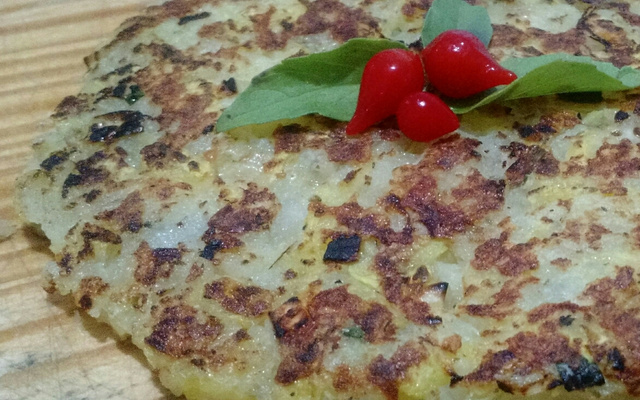 Batata rosti com abobrinha