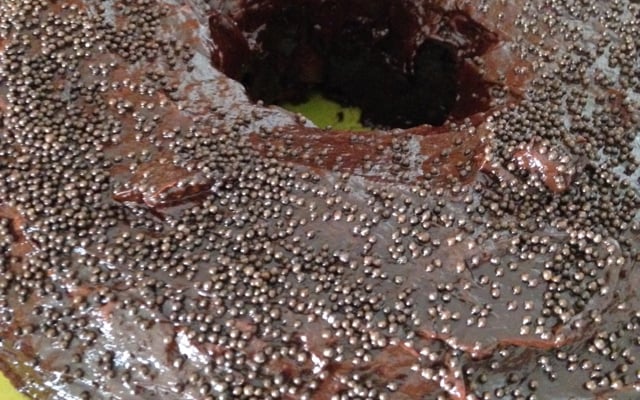 Bolo de chocolate de liquidificador