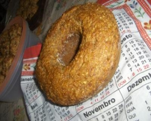 Bolo de banana natural amassada