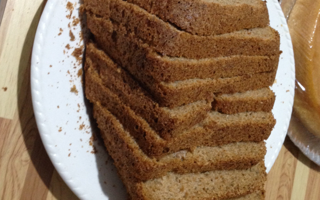 Pão integral na máquina de pão