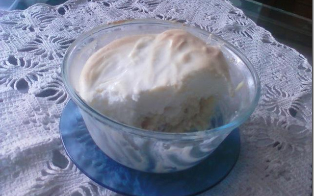 Creme gelado de maçã da vó Lhulhu