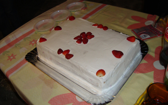 Bolo de morango da Elaine