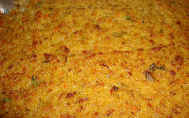 Torta gostosa de sobra de arroz