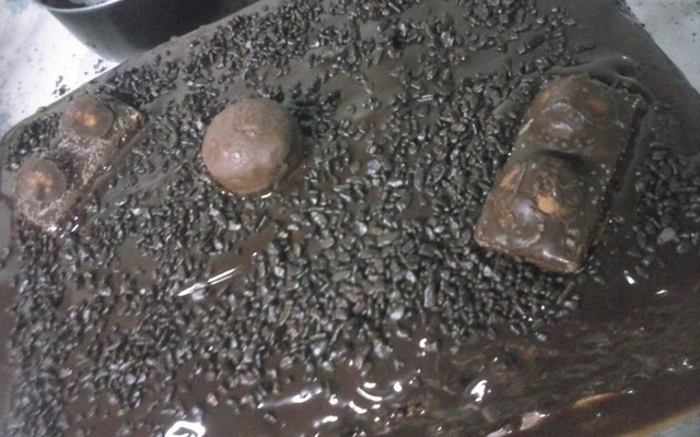 Bolo trufado de brigadeiro branco e preto