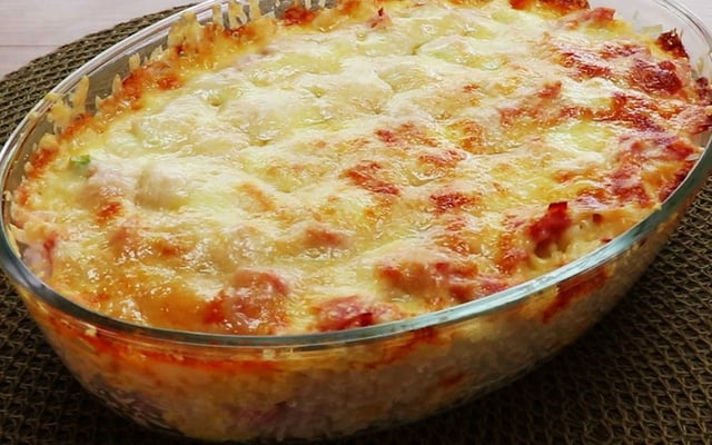 Arroz de forno cremoso