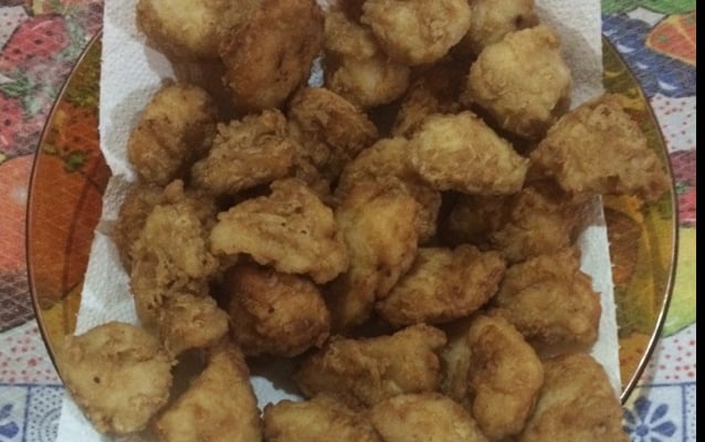 Frango empanado com maionese