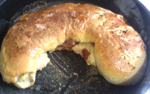 Pão de lingüiça delicioso