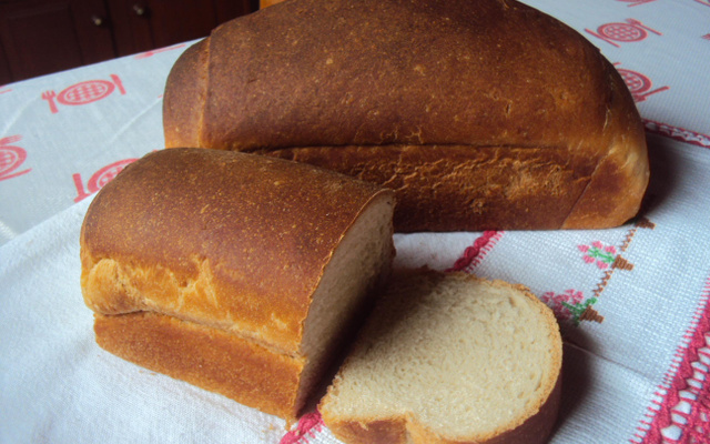 Pão caseiro com fermentação natural