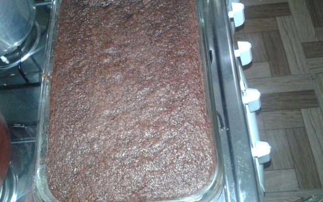 Bolo de chocolate com água