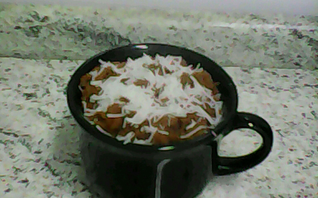 Bolo de caneca de nutella simples