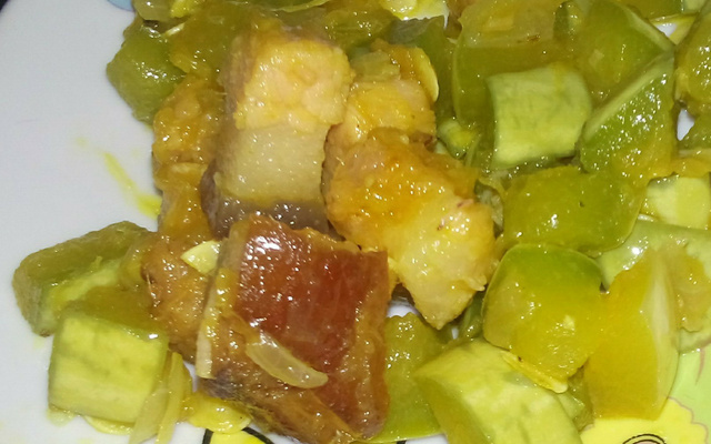 Abobrinha refogada com bacon