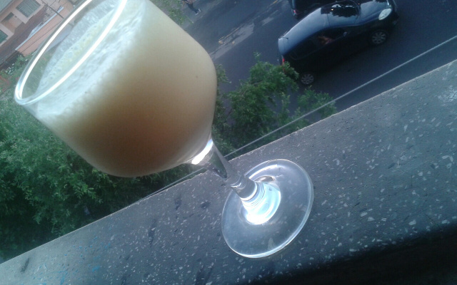 Batida de maracujá com leite