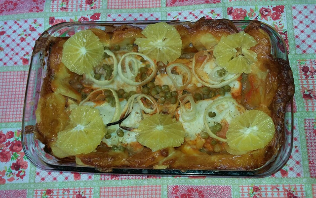 Filé de merluza ao forno