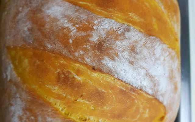Pão de abóbora Cabotiã (abóbora  japonesa)