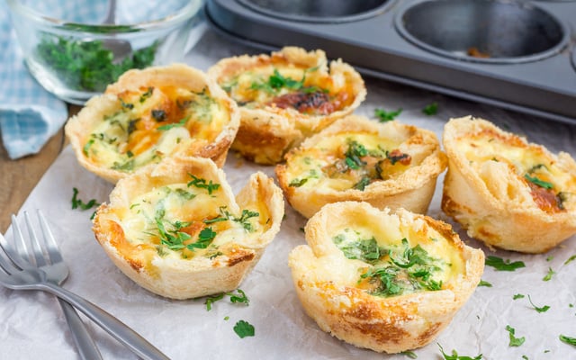 Quiche com pão de forma