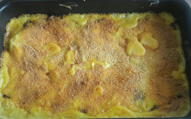 Escondidinho de carne moída e mandioquinha salsa