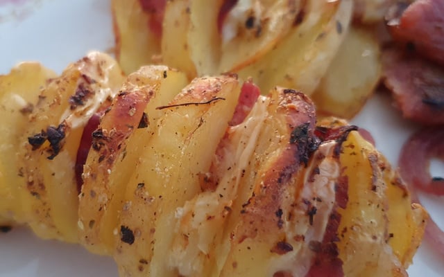 Batata assada com bacon