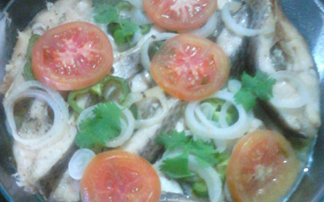 Peixe rápido no micro-ondas