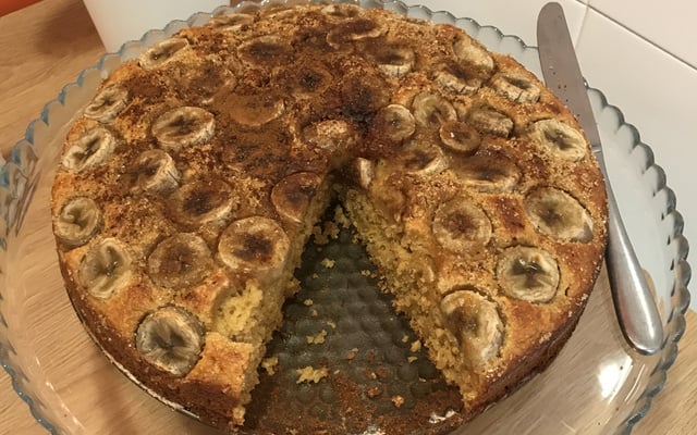 Bolo de banana (sem ovo)