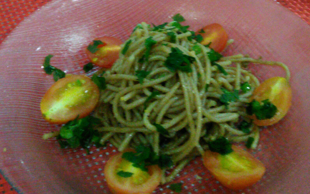 Spaghetti ao vinho do chef Mac