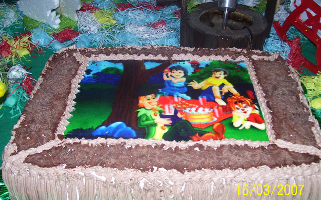 Bolo de chocolate com creme