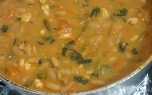 Feijão Branco com Camarão