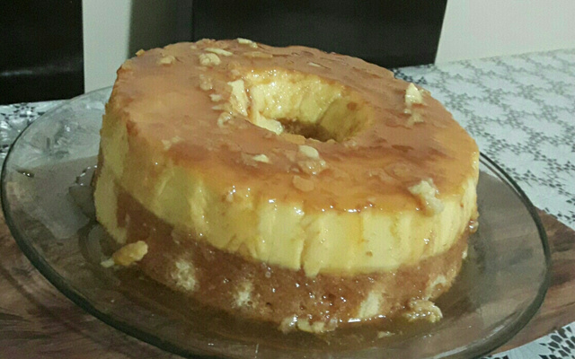 Bolo pudim pura tentação