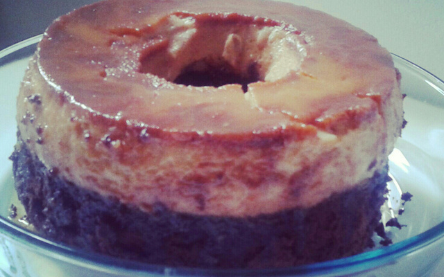 Bolo pudim de chocolate