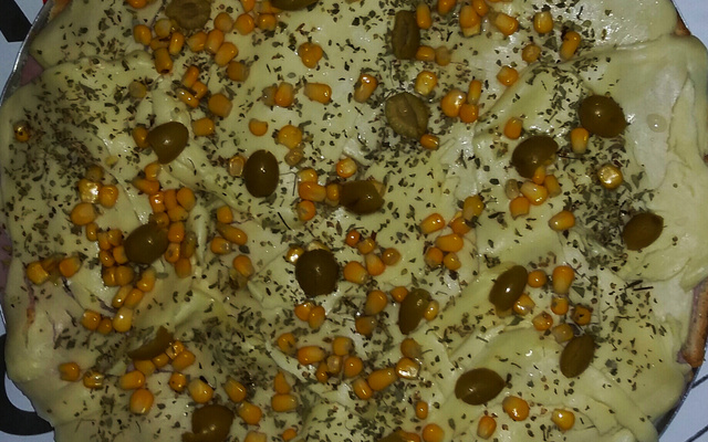 Pizza de pão de forma