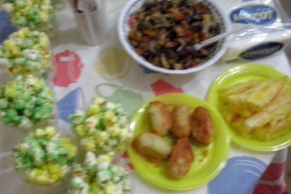 Pipoca colorida (para torcer na copa)