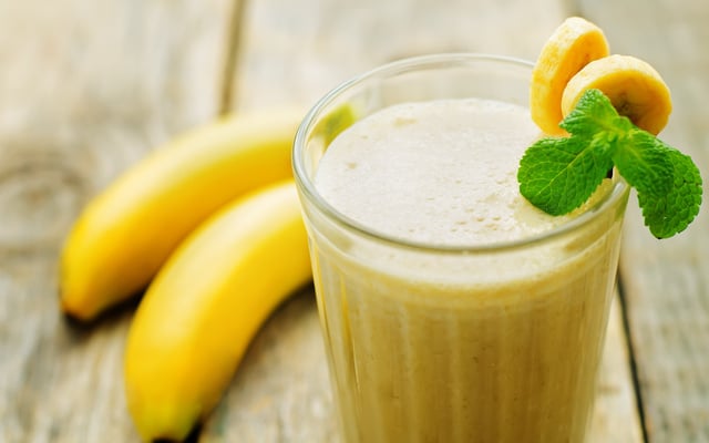 Vitamina de banana com aveia