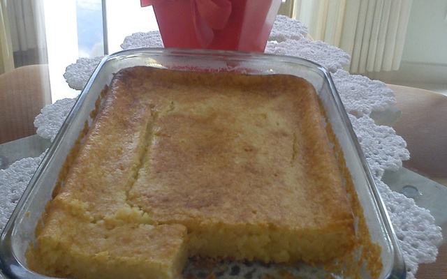 Bolo de aipim cozido tia Helena