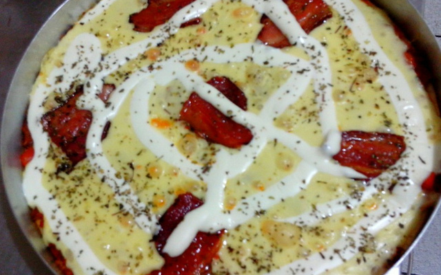 Pizza rápida de liquidificador