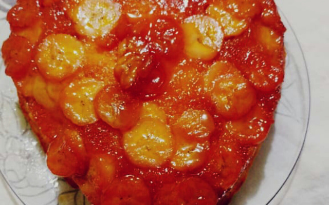 Bolo de canela com banana