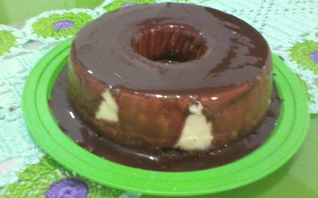 Pudim de Biscoito Recheado