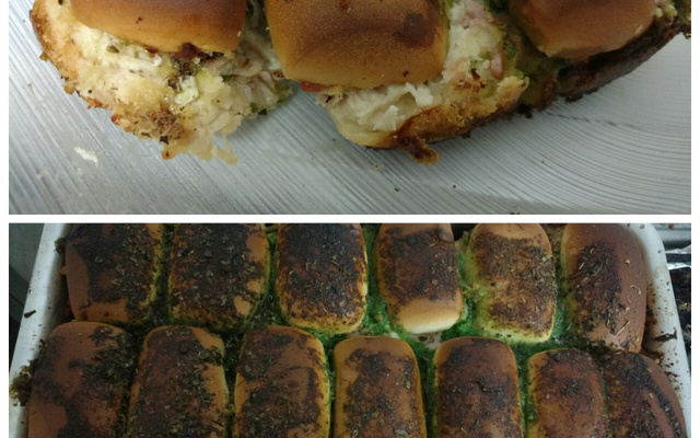 Bisnaguinha de frango com requeijão