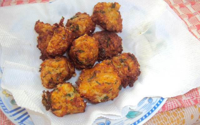 Bolinho de Arroz com Espinafre
