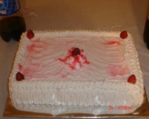 Bolo gelado de morango