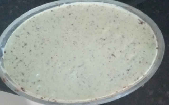 Sorvete de menta e chocolate