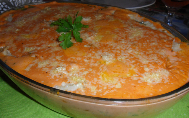 Risoto cremoso de frango