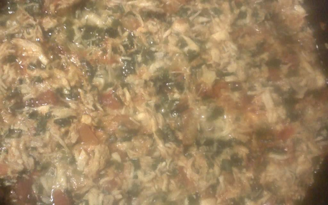 Moqueca de arraia desfiada